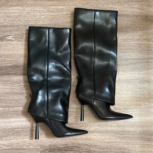 Elegant Black Women's Knee-High Boots